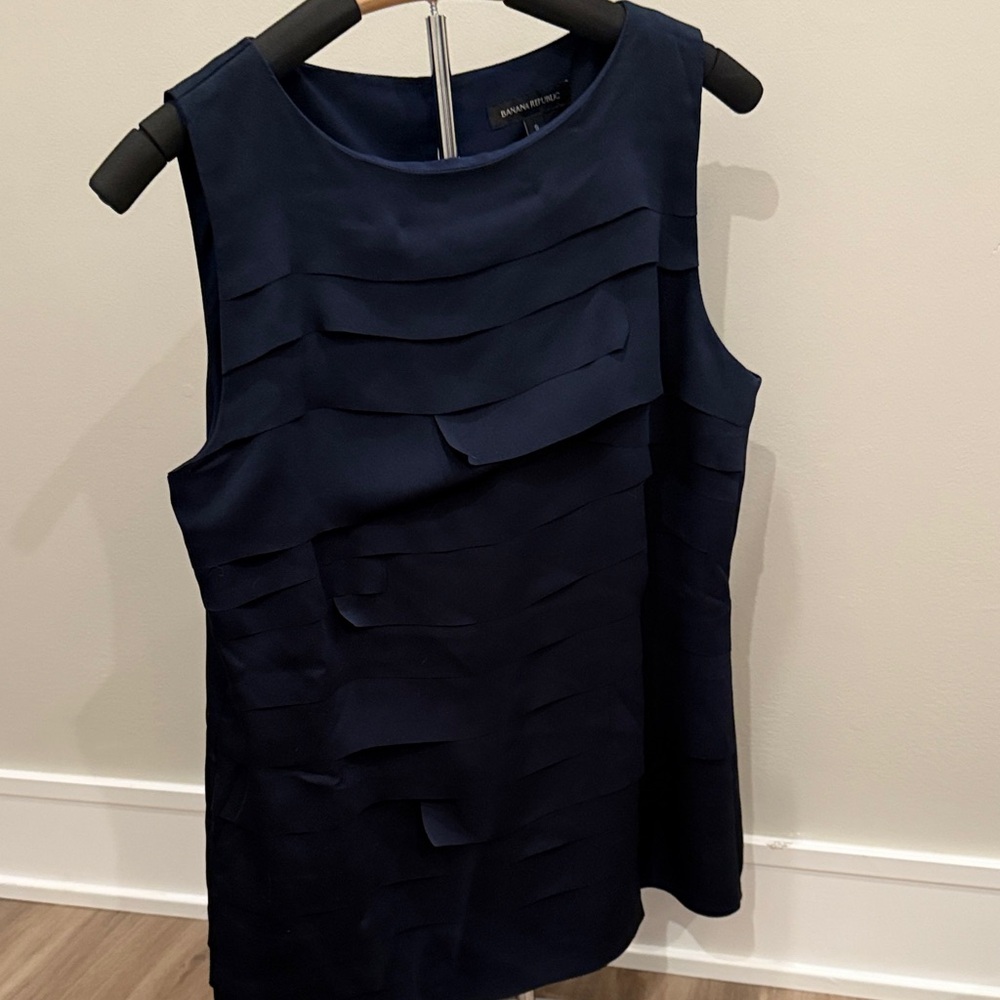 Banana Republic Navy Sleeveless Blouse